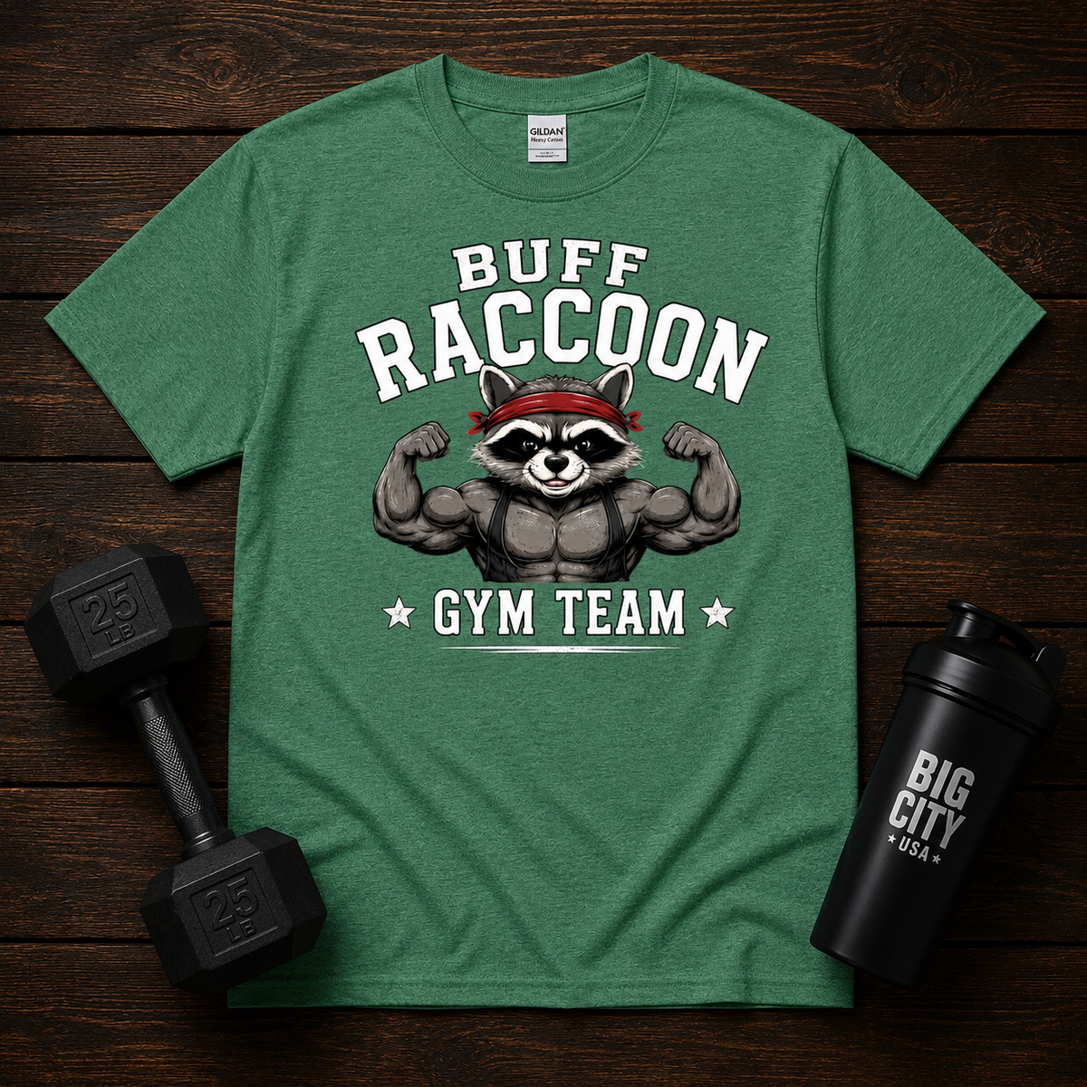 Buff Raccoon Gym Team