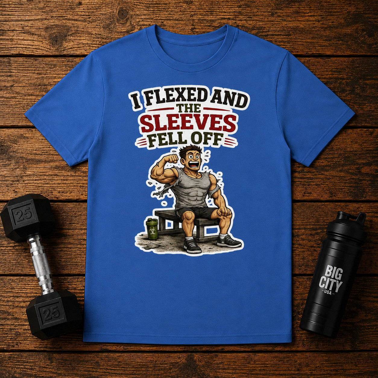 Flexing Sleeves Fell Off