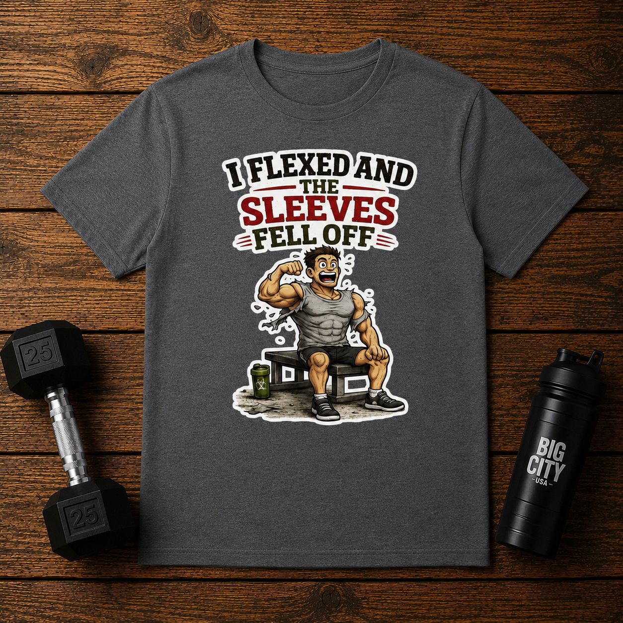 Flexing Sleeves Fell Off