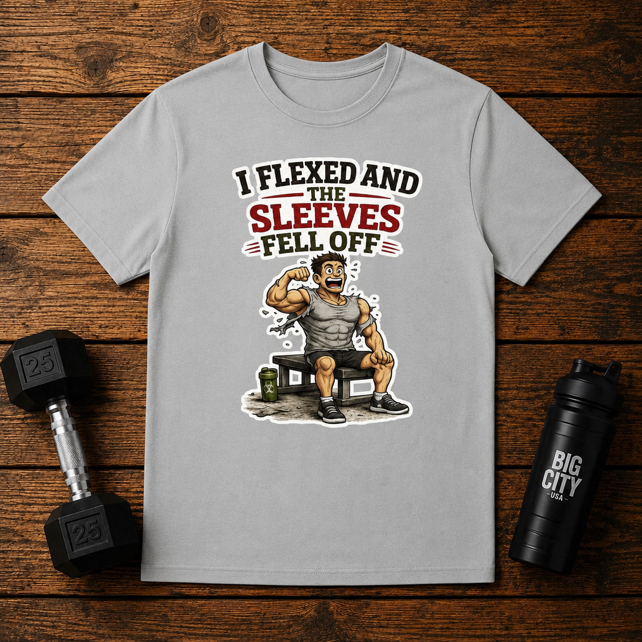 Flexing Sleeves Fell Off