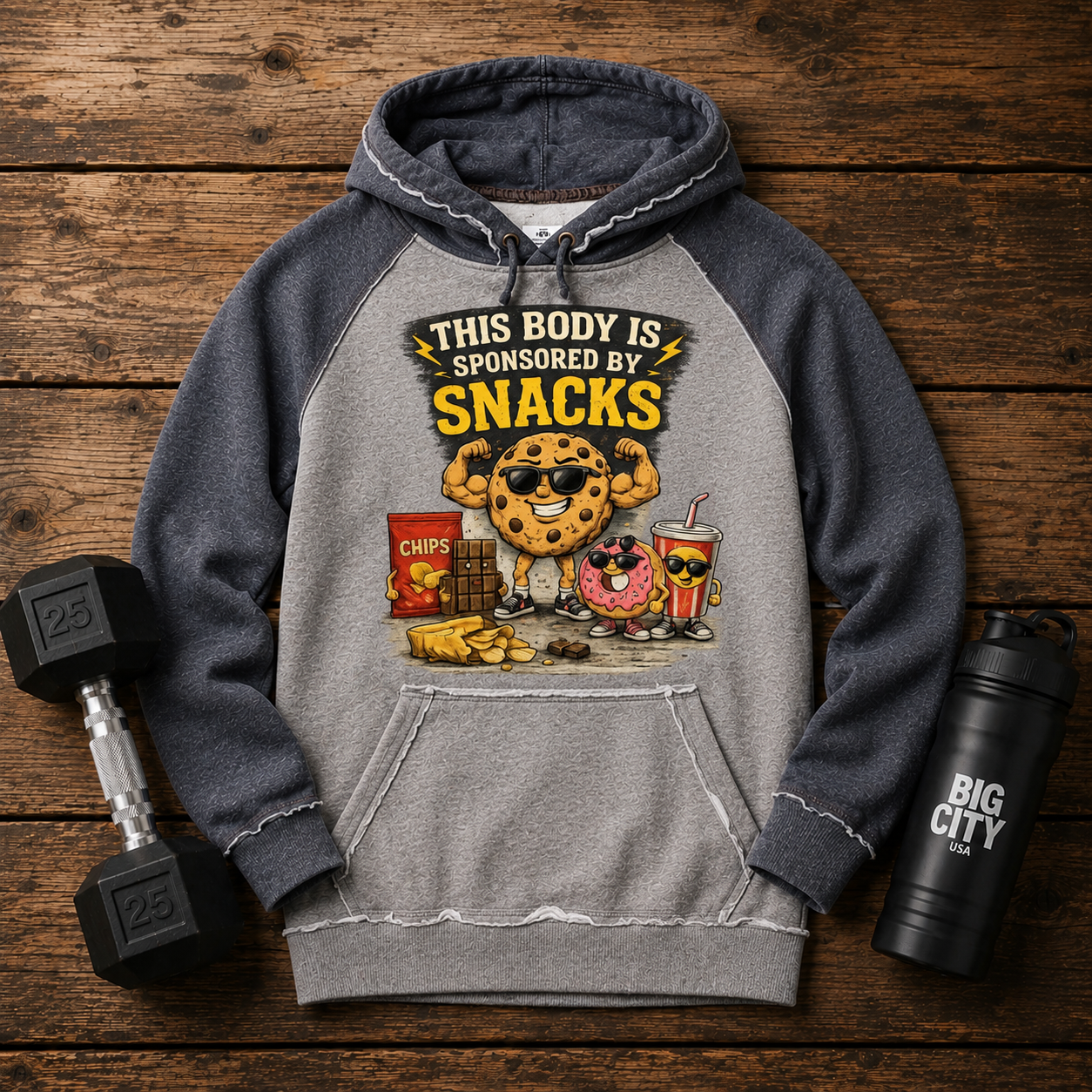 Fitness Heavy Sweatshirt Graphic Snacks