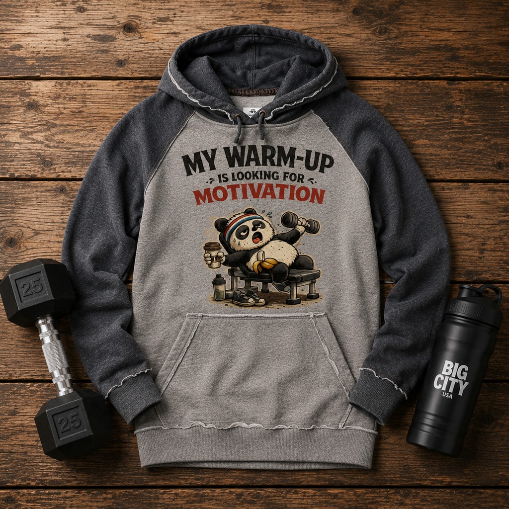 Fitness Sweatshirt Graphic My Warm Up Needs Motivation